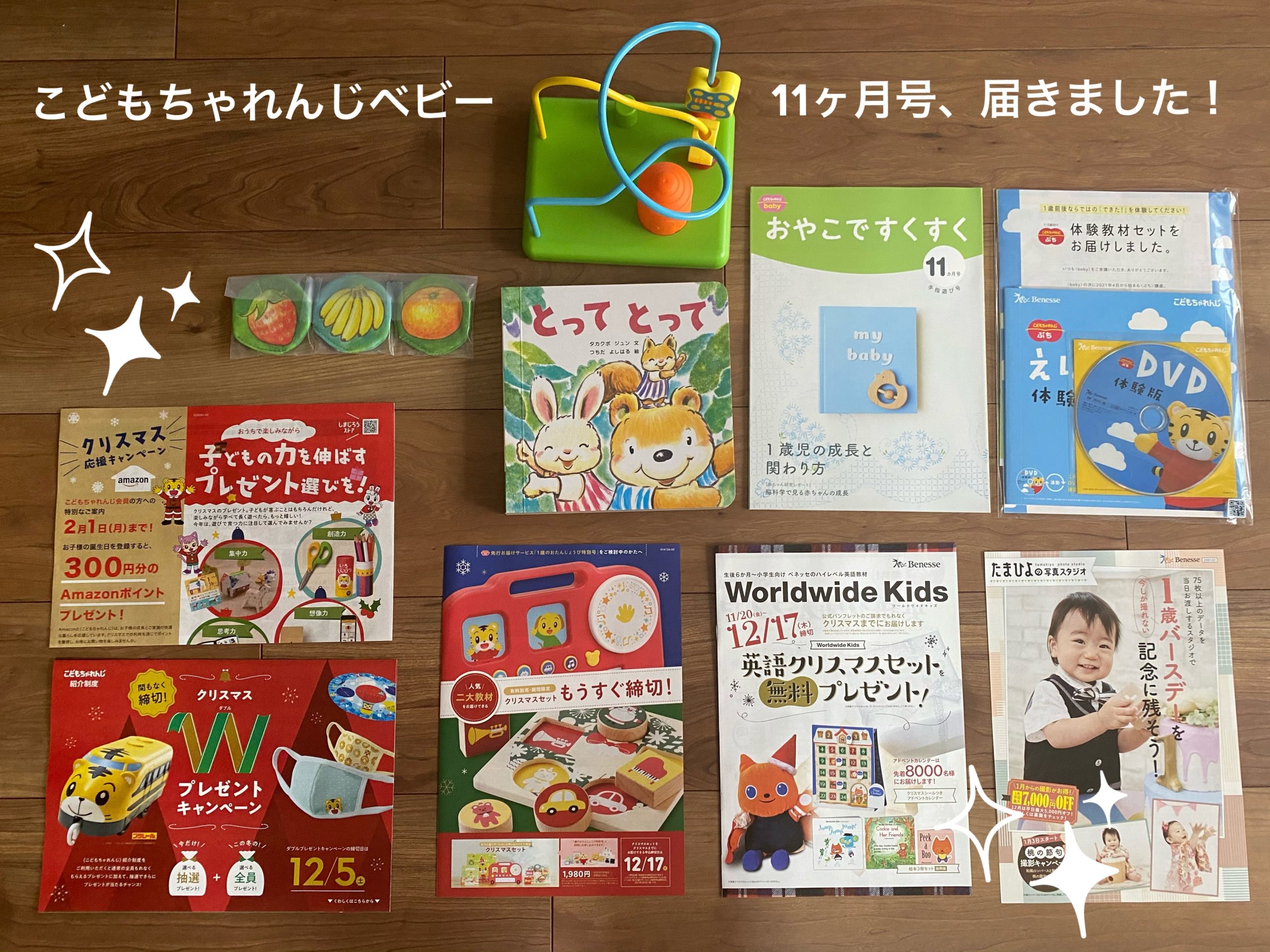 こどもちゃれんじベビー11ヵ月号「手指遊び号」が届きました！