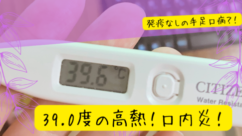 4歳児が39度の高熱！口内炎？発疹なしの「手足口病」に感染しました