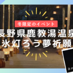 【冬限定】丸子温泉郷「鹿教湯温泉」の「氷灯ろう夢祈願」に行ってきました！